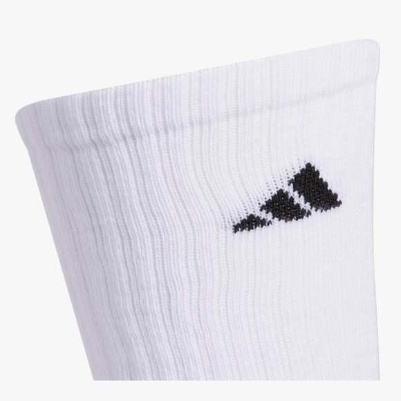Adidas mens Athletic Cushioned Crew Socks With (6-pair)- Black and White - Picture 9 of 11